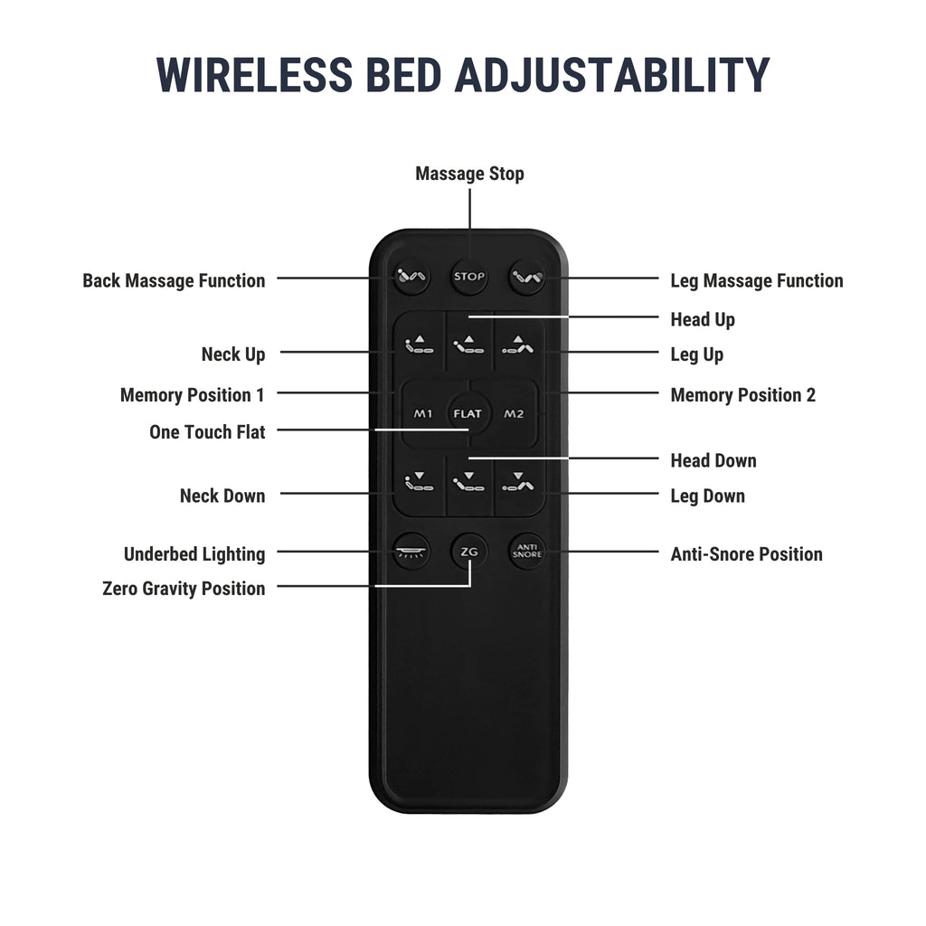 drift elite adjustable bed frame remote control